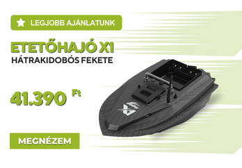 Etetőhajó X1 GPS+4G hátrakidobós fekete