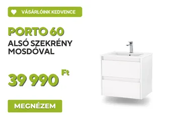 Porto 60 alsó szekrény mosdóval