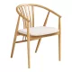 Agustin étkezőszék, tölgyfa szövetüléssel, natúr/homokszín