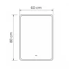 Padova 60 tükör jelenlétérzékelővel led világítással páramentesító funkcióval 60x80 cm