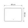 Padova 80 tükör jelenlétérzékelővel led világítással páramentesító funkcióval 80x60 cm