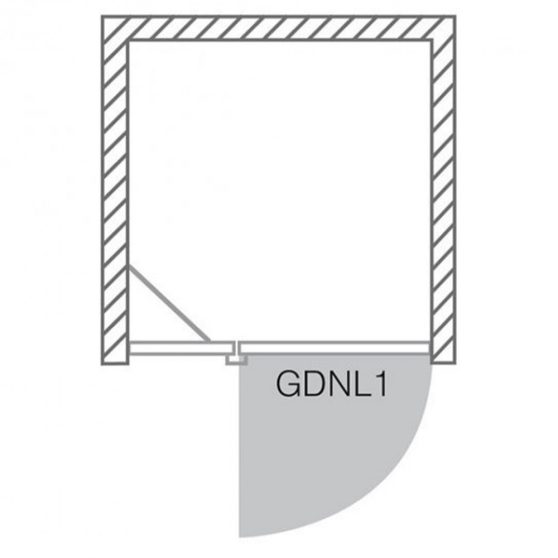 Elegant Line GDNL(P)1 egyszárnyas nyíló zuhanyajtó két fal közé 80x200 cm
