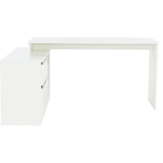 BENTOS Sarok számítógépasztal polccal fehér/beton