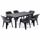 Elina 6+1 kerti bútor garnitúra szett grafit