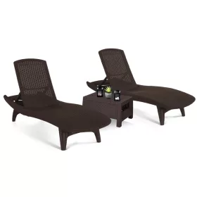 Pacific duo kerti nyugágy set Corfu asztallal barna
