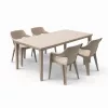 Elina 4+1 kerti bútor garnitúra szett cappuccino