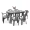 Elma 6+1 kerti bútor garnitúra szett grafit színben