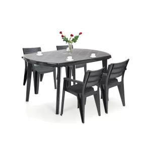 Eljulie 4+1 kerti bútor garnitúra szett grafit