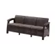 Corfu love seat max kanapé, barna színben, meleg taupe párnával
