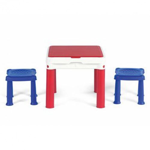 Construction Play gyermek játékasztal 2 székkel
