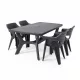 Natalie 4+1 kerti bútor garnitúra szett grafit