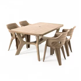 Natalie 4+1 kerti bútor garnitúra szett cappuccino