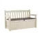 Eden Garden Bench pad és tároló, barna-beige színben