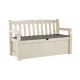 Eden Garden Bench pad és tároló, barna-beige színben