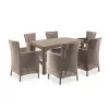 Liowa 6+1 kerti bútor garnitúra szett cappuccino színben