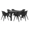 Dina 6+1 kerti bútor garnitúra szett grafit
