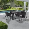 Dina 6+1 kerti bútor garnitúra szett grafit