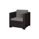 Provence Armchair műrattan kerti fotel sötétbarna