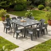 Florin 10+1 kerti bútor garnitúra szett grafit