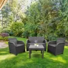 Sanremo kerti bútor szett chicago asztallal szürke