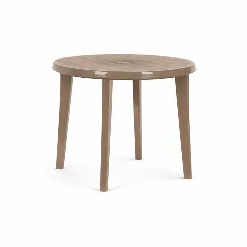 Lisa műanyag kerti asztal, cappuccino színben