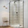 Titan 90x90 cm íves zuhanykabin zuhanytálca nélkül