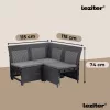 Claire XIII 11 személyes sarokgarnitúra orlando asztallal