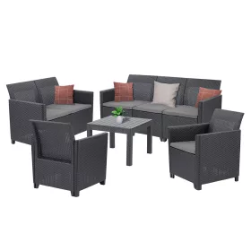 Claire VI 7 személyes kerti bútor garnitúra orlando asztallal grafit