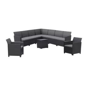 Claire IV 9 személyes kerti bútor garnitúra vigo tárolós asztallal grafit