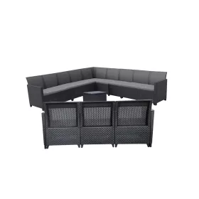 Claire IV 12 személyes kerti bútor garnitúra vigo tárolós asztallal grafit