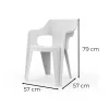 Bilbao Iowback műanyag kartámaszos kerti szék fehér