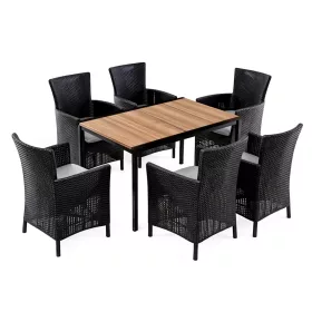 Nadia 6+1 kerti bútor garnitúra szett kőris-grafit