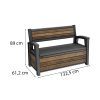Decocoat műanyag kerti pad/tároló 227 L dió