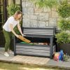 Decocoat műanyag kerti pad/tároló 227 L viharszürke