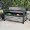 Decocoat műanyag kerti pad/tároló 227 L viharszürke