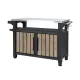 Decocoat unity műanyag xl kerti grill asztal 207l kőrisfa