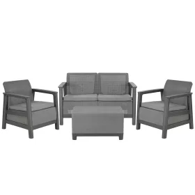   Scandi Box linea duo kerti bútor szett jute tárolós asztallal