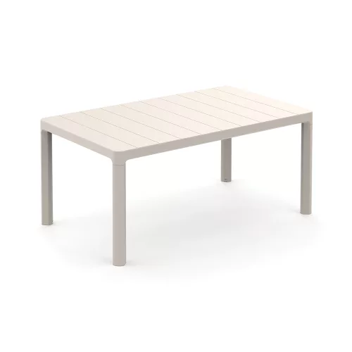 Scandi műanyag kerti asztal bézs