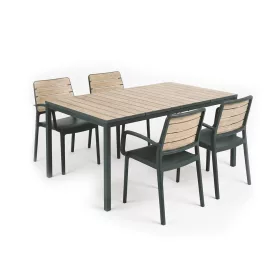 Porto Nova 160 4+1 kartámaszos kerti bútor garnitúra szett kőris-grafit