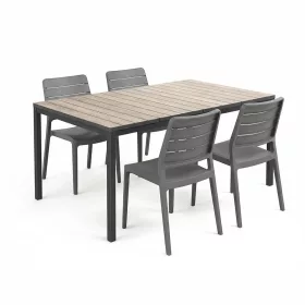 Porto Nova Prime 160 4+1 kerti bútor garnitúra szett kőris-grafit