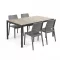 Porto Nova Prime 160 4+1 kerti bútor garnitúra szett kőris-grafit