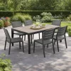 Porto Nova Prime 160 6+1 kerti bútor garnitúra szett kőris-grafit