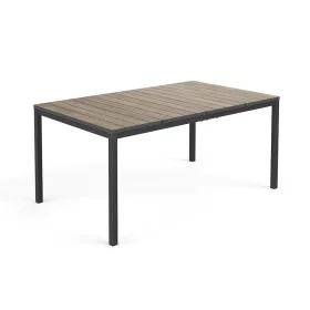 Porto nova 160 műanyag kerti asztal dió-grafit