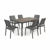 Porto Nova Prime 160 6+1 kerti bútor garnitúra szett dió-grafit
