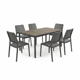 Porto Nova Prime 160 6+1 kerti bútor garnitúra szett dió-grafit