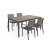 Porto Nova 160 4+1 kartámaszos kerti bútor garnitúra szett dió-grafit