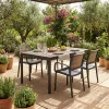 Porto Nova 160 4+1 kartámaszos kerti bútor garnitúra szett dió-grafit
