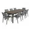 Porto Nova Prime 200 8+1 kerti bútor garnitúra szett dió-grafit