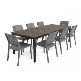Porto Nova Prime 200 8+1 kerti bútor garnitúra szett dió-grafit