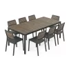Porto Nova 200 8+1 kerti bútor garnitúra szett dió-grafit
